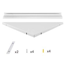 Evron Wall Mount Corner Shelf,Easy to Install Metal Front Floating Corner Shelf