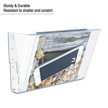 MaxGear Acrylic File Holder Wall Organizer 4 Pockets Hanging File Organizers