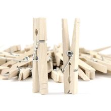 RIVERKING wood clips,clothes pins wood,clothing pins,wooden giant laundry close clothespins for laundry,diy crafts, outdoor clothesline,home kitchen travel office decor (50pcs,84mm)