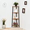 Itaar 4-Tier Corner Shelf, Industrial Corner Bookshelf, Corner Storage Rack