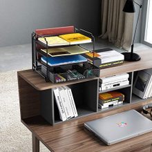 Simple Trending 4-Trays Mesh Office Supplies Desk Organizer, Desktop File Holder