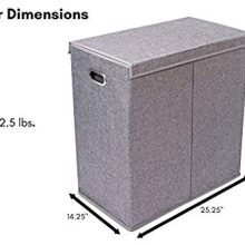 YESY Double Laundry Hamper/Sorter Removable Liners Magnetic Lid