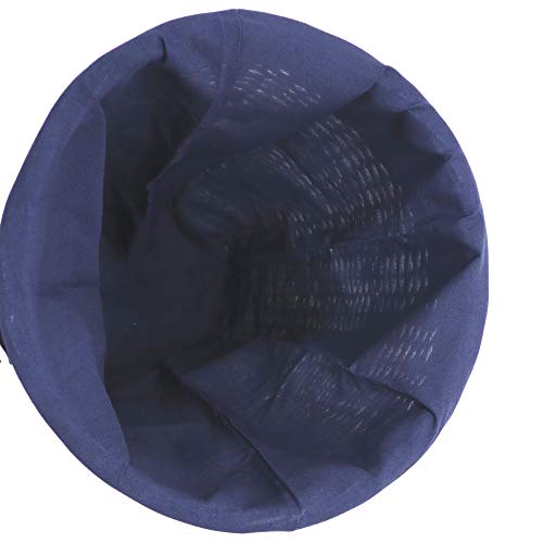 Redmon Rectangular Willow Hamper Cloth Solid Navy Liner