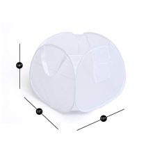 Smart Design Deluxe Mesh Pop Up Square Laundry Hamper w/ Side Pockets