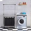 Bonnlo 4-Bag Laundry Sorter with Adjustable Hanging Bar, Removable Bags