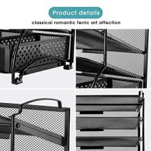 Bextsware 5-Tier Mesh Desktop Organizer File Folder with Sorters Basket