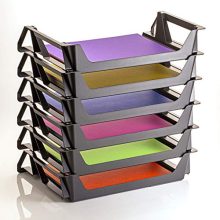 Officemate OIC Achieva Side Load Letter Tray, Recycled, Black