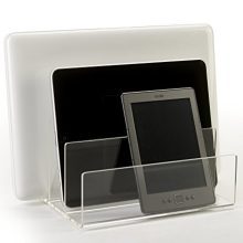 Crystal Clear Acrylic Desktop File Sorter Holder - Lucite Mail, Paper