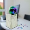 MultiBey Holographic Colorful Paper Clip Dispensers Red Blue Green Purple Smooth