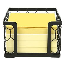 3 X 3 Metal Chicken Wire Mesh Sticky Note Dispenser, Office Memo Pad Holder