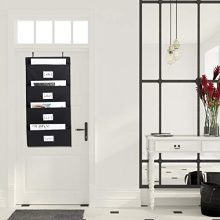 EasyPAG Wall Mount Over Door Organizer Office Supplies 4 Pockets Hanging File