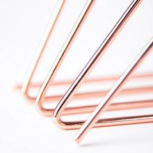 U Brands Desktop Letter Sorter, Wire Metal, Copper/Rose Gold