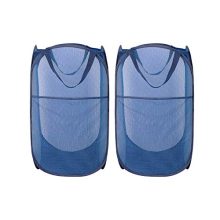 HOMEIDEAS Pack of 2 Pop Up Mesh Laundry Hamper Portable & Collapsible Popup