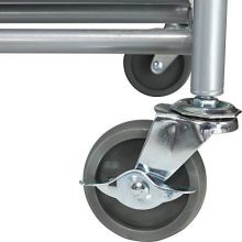 Simple Houseware 4-Bag Heavy Duty Laundry Sorter Rolling Cart, Silver