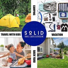 Solid (TM Portable Travel Clothesline for Home, Hotel & Camping