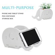 COOLOO Pencil Holder Cell Phone Stand, Cute Elephant Office Accessories Tablet