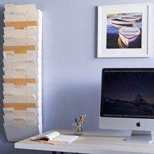 Wallniture Lisbon Wall File Holder Metal Vertical Letter Size Rack Storage Paperwork
