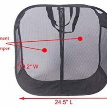 Amelitory 2 Compartment Mesh Pop-up Laundry Hamper for Home