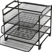 DecoBros Stackable 3 Tier Desk Document Letter Tray Organizer