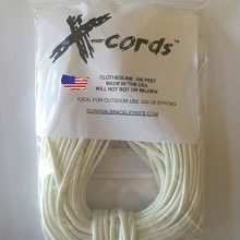 X-CORDS Clothesline 100' Outdoor Rated Replacement Clothes Line 550 Lb Strong (100 Feet White)