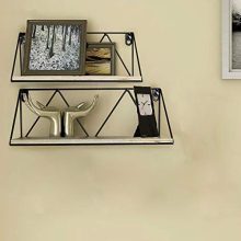 Edenseelake Floating Wall Shelves Set of 2, Wood Storage Shelf