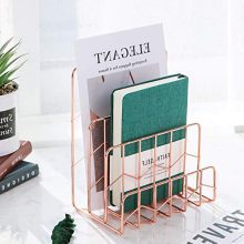 Z PLINRISE Mail Sorter, 3 Slot Letter Holder Rack, Decorative Desk Paper Organizer