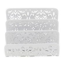 EasyPAG Carved Hollow Flower Pattern 3 in 1 Desk Organizer Set - Letter Sorter