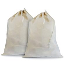 Prime Line Packaging 100% Cotton Laundry Bags with Drawstrings 28x36 Laundry Hamper Liners Commercial Grade Heavy Duty for Hotels, Home and College
