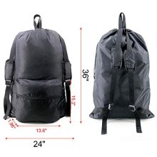 BeeGreen Laundry Bag Backpack XLarge 24"x36" with Zipper Pocket Heavy Duty