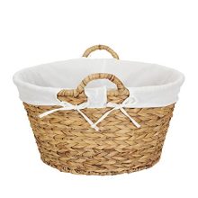 Household Essentials Round Wicker Laundry Basket Hamper