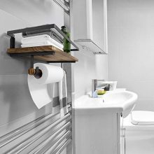 BAYKA Floating Shelf Wall Mounted, Rustic Wood Shelf for Bathroom Kitchen