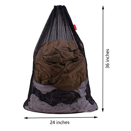 DuomiW Mesh Laundry Bag Heavy Duty Drawstring Bag, Factories, College, Dorm