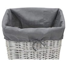 Redmon Polyester Hamper Liner – Custom Fit, Soft Fabric Insert for Rectangular Willow Baskets (Machine Washable)