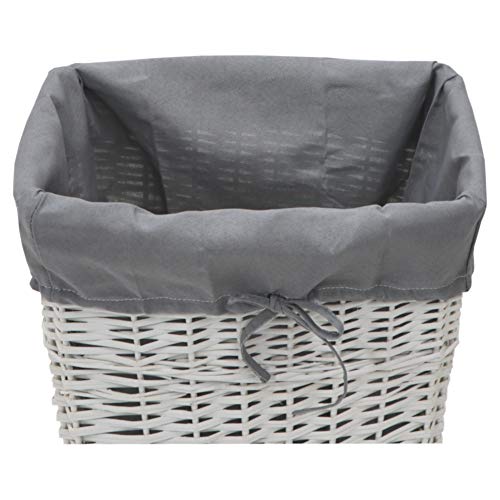 Redmon Polyester Hamper Liner – Custom Fit, Soft Fabric Insert for Rectangular Willow Baskets (Machine Washable)