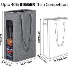Chrislley 66L Slim Laundry Hamper Tall Laundry Basket Narrow Laundry Hamper
