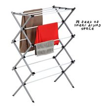 Honey-Can-Do Large Folding Drying Rack, Silver/White