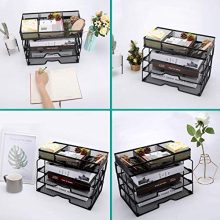 Reliatronic Mesh Office Desk Organizer, Stackable File Letter Tray Organizer