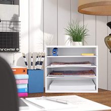 eMerit Wood Desktop Organizer Paper Storage Letter Tray File Sorter
