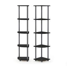 Furinno Turn-N-Tube 5-Tier Corner Multipurpose Display Shelves
