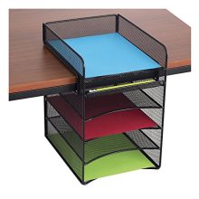 Safco Products Onyx Mesh 5-Tray Underdesk Hanging Organizer