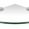 Mount-It! Corner Glass Shelf For Bathroom, Shower, Bedroom and Closets