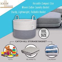 Large Cotton Rope Laundry Basket - Baby Laundry , Woven Laundry Basket