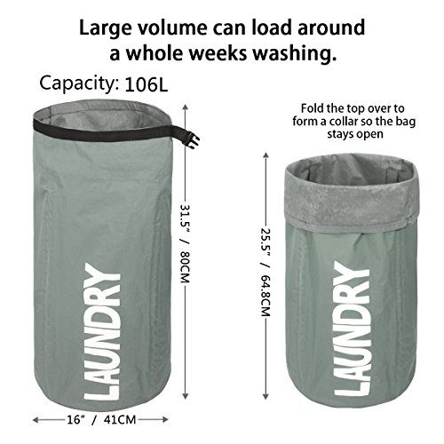 ZERO JET LAG Extra Large Laundry Hamper Collapsible Laundry Basket Tall Clothes