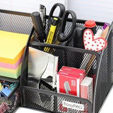 EasyPAG Mesh Desk Organizer Office Supplies Caddy 6 Compartments