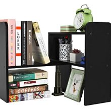 PAG Desktop Bookshelf Adjustable Countertop Bookcase Office Supplies Wood Desk