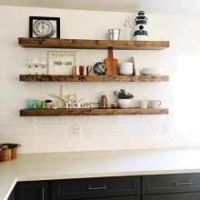 New England Wood Crafters Wooden Floating Shelves - Wall Decor
