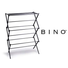 BINO 3-Tier Collapsing Foldable Laundry Drying Rack, Black