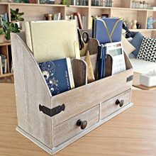 25DOL Mini-Hutch Large Wooden Desk Organizer with Drawers