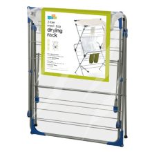 Honey-Can-Do 2-Tier Mesh Top Premium 40-Inch Drying Rack, Silver