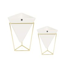 Umbra Trigg Desktop Planter Vase & Geometric Container-for Succulent